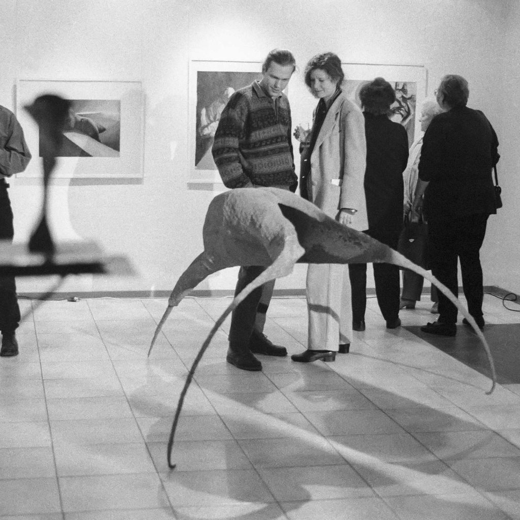 mixed material sculpture "monolith" (1999) by Andree Thielemann