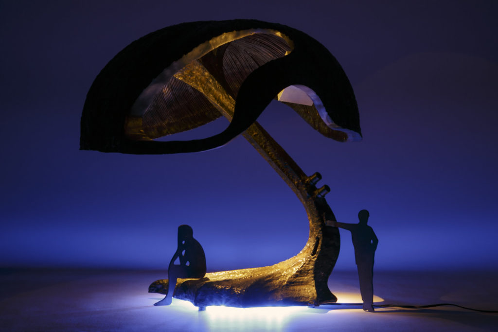 schutzschirm (2015) steel sculpture "schutzschirm" (2015) by Andree Thielemann